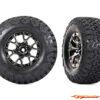 Traxxas Tires & Wheels Assembled (Ford Raptor R Black Chrome BFGoodRich KO2 4WD Front/Rear) (2) 10187-BLKCR - Afbeelding 2