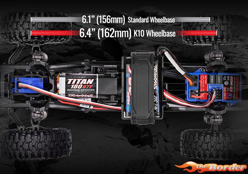Traxxas TRX-4M 1/18 High Trail Mini Crawler 4WD Chevrolet K10 Truck (RTR inclusief batterij/oplader) 97064 - Afbeelding 12