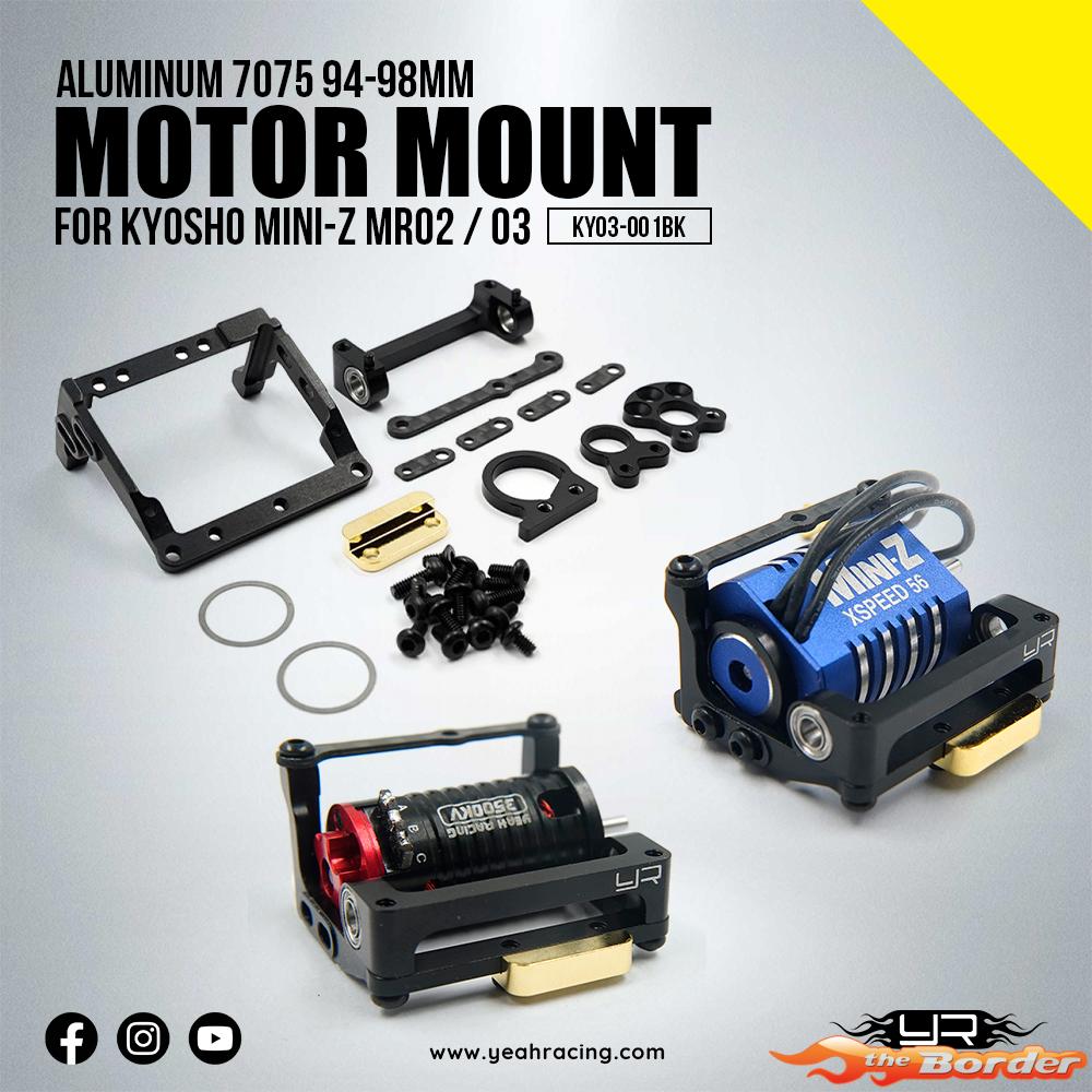 Yeah Racing 94-98mm MM Motor Mount For Kyosho Mini-Z MR03/MR04 KY03-001BK - Afbeelding 8