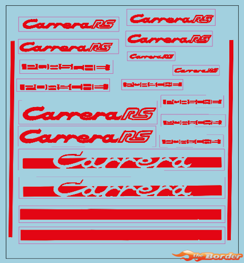 Porsche Carrera GL Body Mini-Z Stickervel BRPD1710 - Afbeelding 4