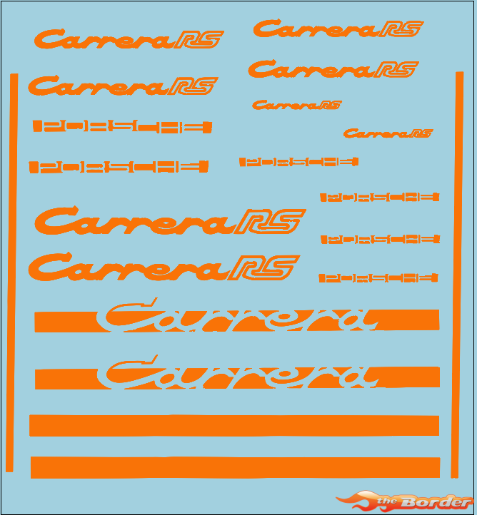 Porsche Carrera GL Body Mini-Z Stickervel BRPD1710 - Afbeelding 3