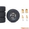 BRP 1.0'' Aluminum Beadlock  Wheel Rim&Tire set  for 1/18 TRX-4M M070Black - Afbeelding 4
