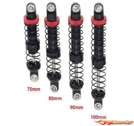 BRP Alu Shocks 100mm w/Springs for SCX10 / TRX-4 (2pcs) BRP2012-100 - Afbeelding 2