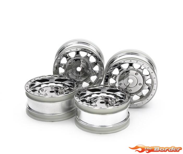 Tamiya BB-01 Buggy Wheel Set (2+2) Chrome 51715
