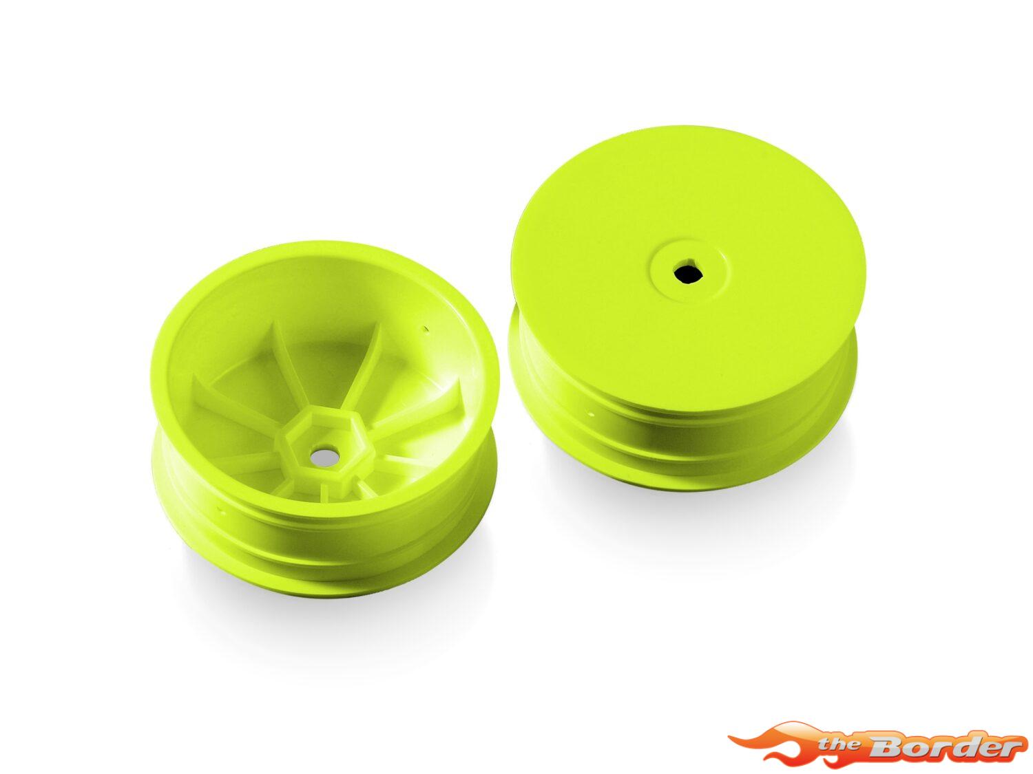XRAY 2WD Front Wheel Aerodisk w/12mm Hex - Yellow - Hard (2) 329910-Y