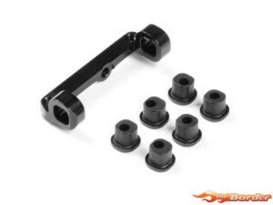 XRAY Alu Upper Arm Holder - Left - Black Swiss 7075 T6 - Set 332743