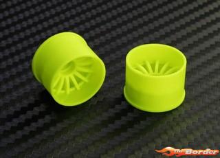 PN Racing Rear 2WD Machine Cut 16 Spoke Wide 14mm Yellow 216YR14