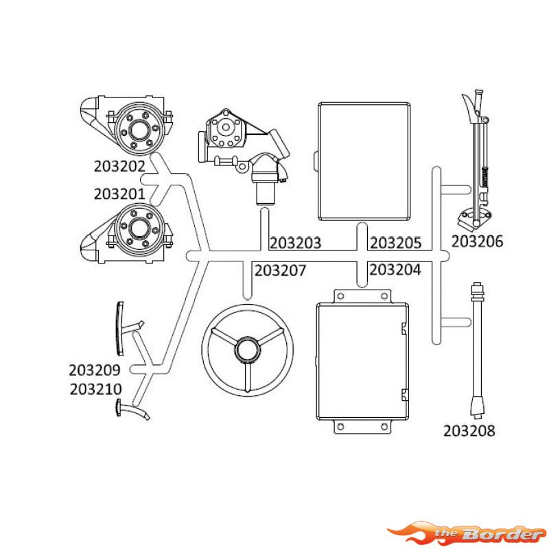 CrossRC BC8 Cab Simulation Parts CRO97400560 - Afbeelding 2