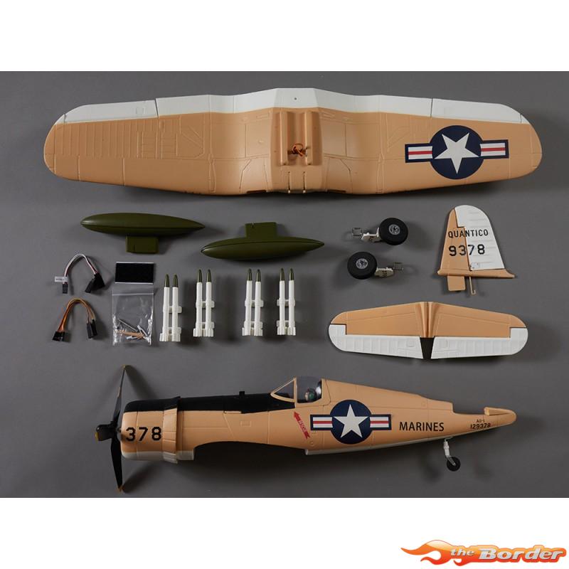 Derbee F4U Corsair Warbird PNP kit - Yellow 750mm - Afbeelding 3