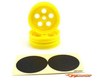 Kyosho Front Wheel Kyosho Tomahawk-Ultima JJ (2) Yellow 2.0 SCH007Y