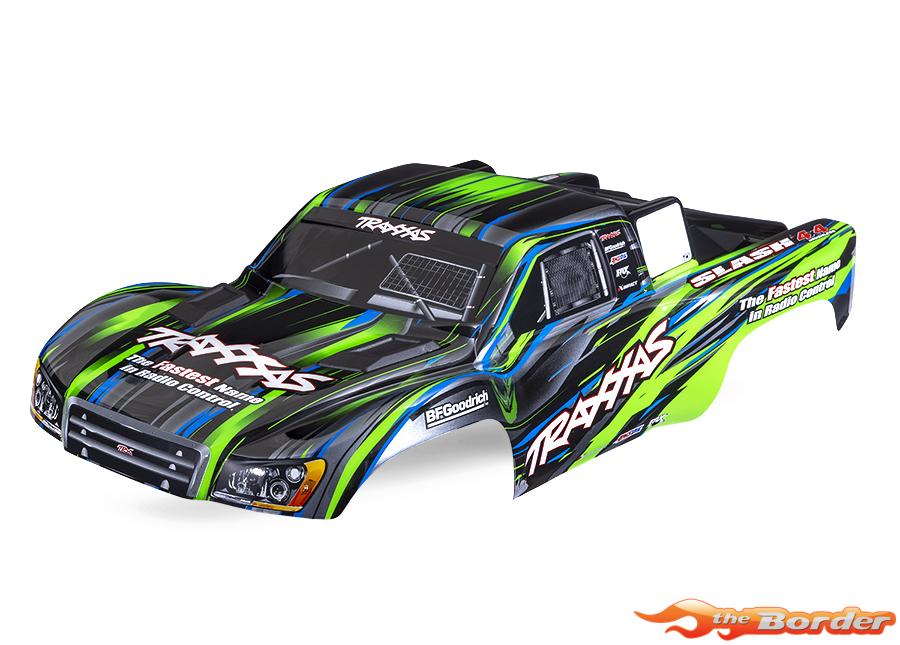 Traxxas Slash Body Green (Clipless Mounting) (Painted, Decals Applied) 6932-GRN