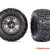 Traxxas Tires & Wheels Assembled/Glued Sledgehammer Gray (2) (TSM Rated) 9072-GRAY
