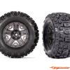 Traxxas Tires & Wheels Assembled/Glued Sledgehammer Gray (2) (TSM Rated) 9072-GRAY