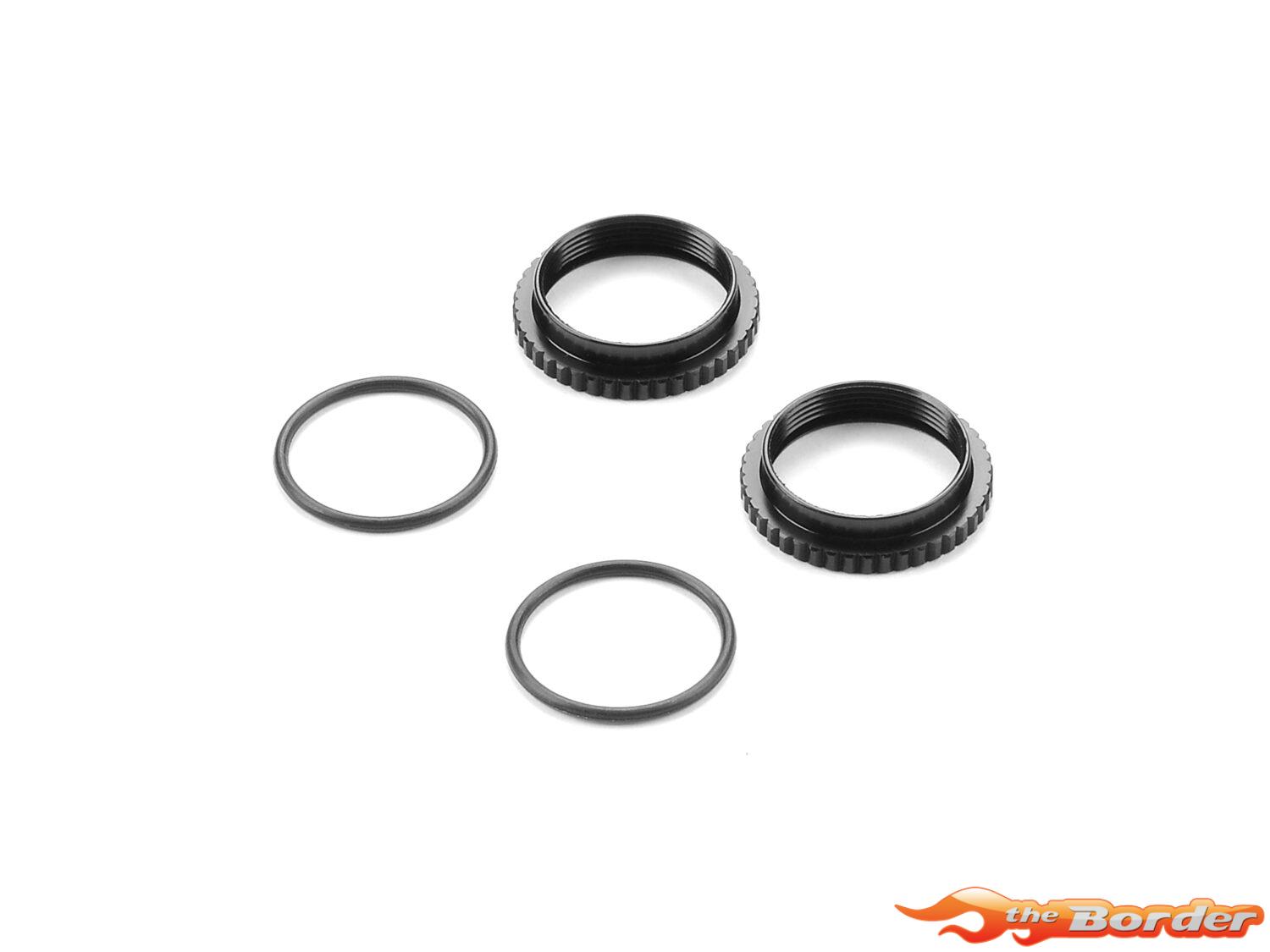 XRAY ULP Alu Shock Adjustable Nut - V2 - Black (2) 308046-K