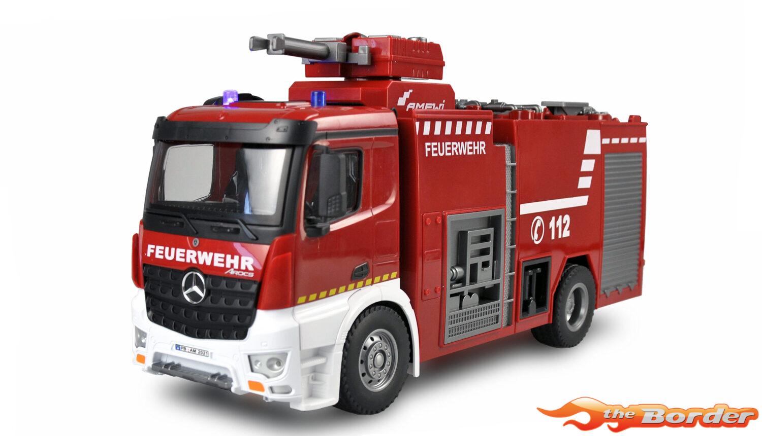 Amewi Mercedes Brandweer Spuitwagen 1/18 Light + Sound + Water 22503