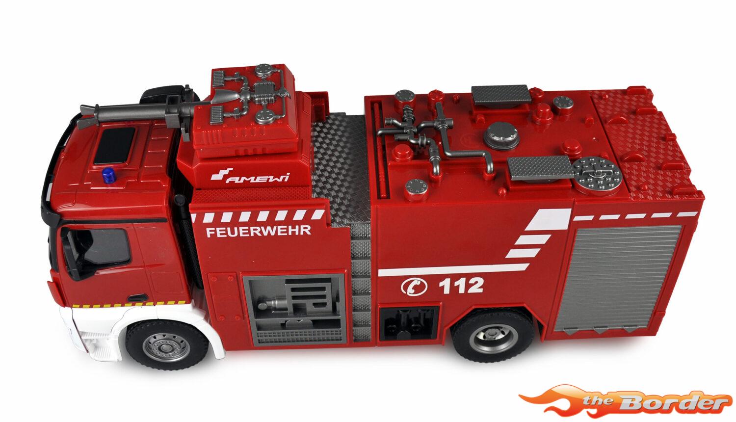 Amewi Mercedes Brandweer Spuitwagen 1/18 Light + Sound + Water 22503 - Afbeelding 5