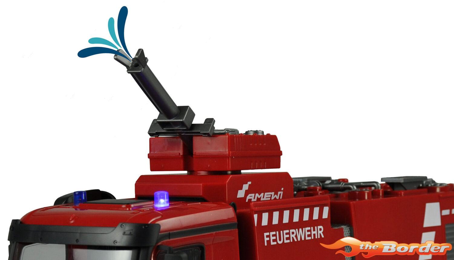 Amewi Mercedes Brandweer Spuitwagen 1/18 Light + Sound + Water 22503 - Afbeelding 4