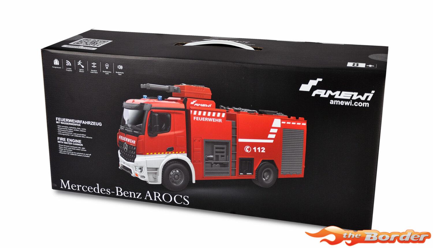 Amewi Mercedes Brandweer Spuitwagen 1/18 Light + Sound + Water 22503 - Afbeelding 7