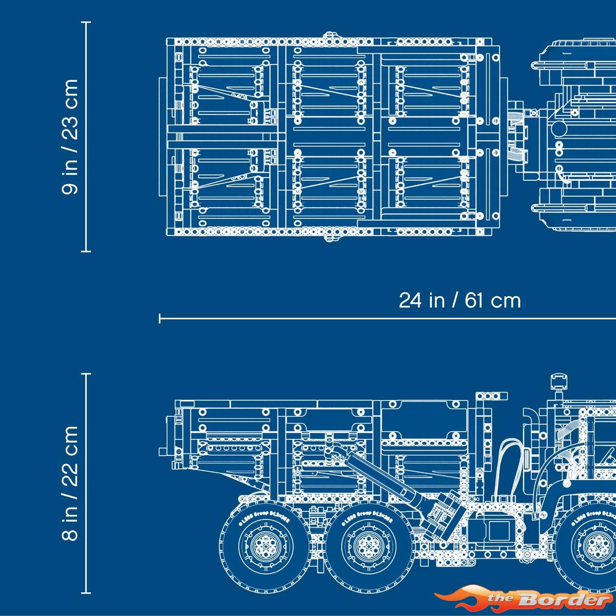 Lego Volvo 6x6 Truck met kieptrailer Technic 42114 - Afbeelding 9