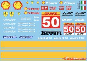 Ferrari 499P LeMans (2023) Decal Sheet (1/10) BRPD1365