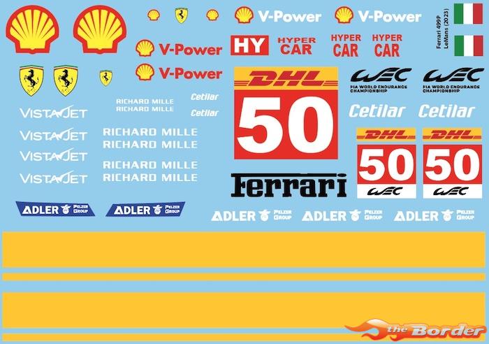 Ferrari 499P LeMans (2023) Decal Sheet (1/10) BRPD1365