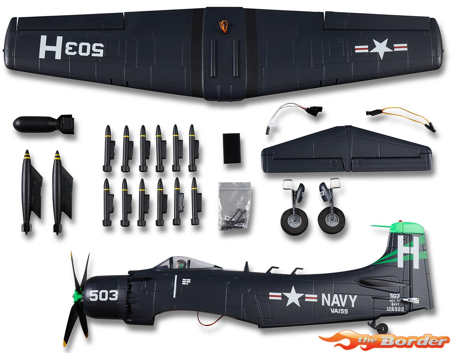 Derbee A1 Skyraider Warbird PNP kit - Blue 800mm - Afbeelding 2