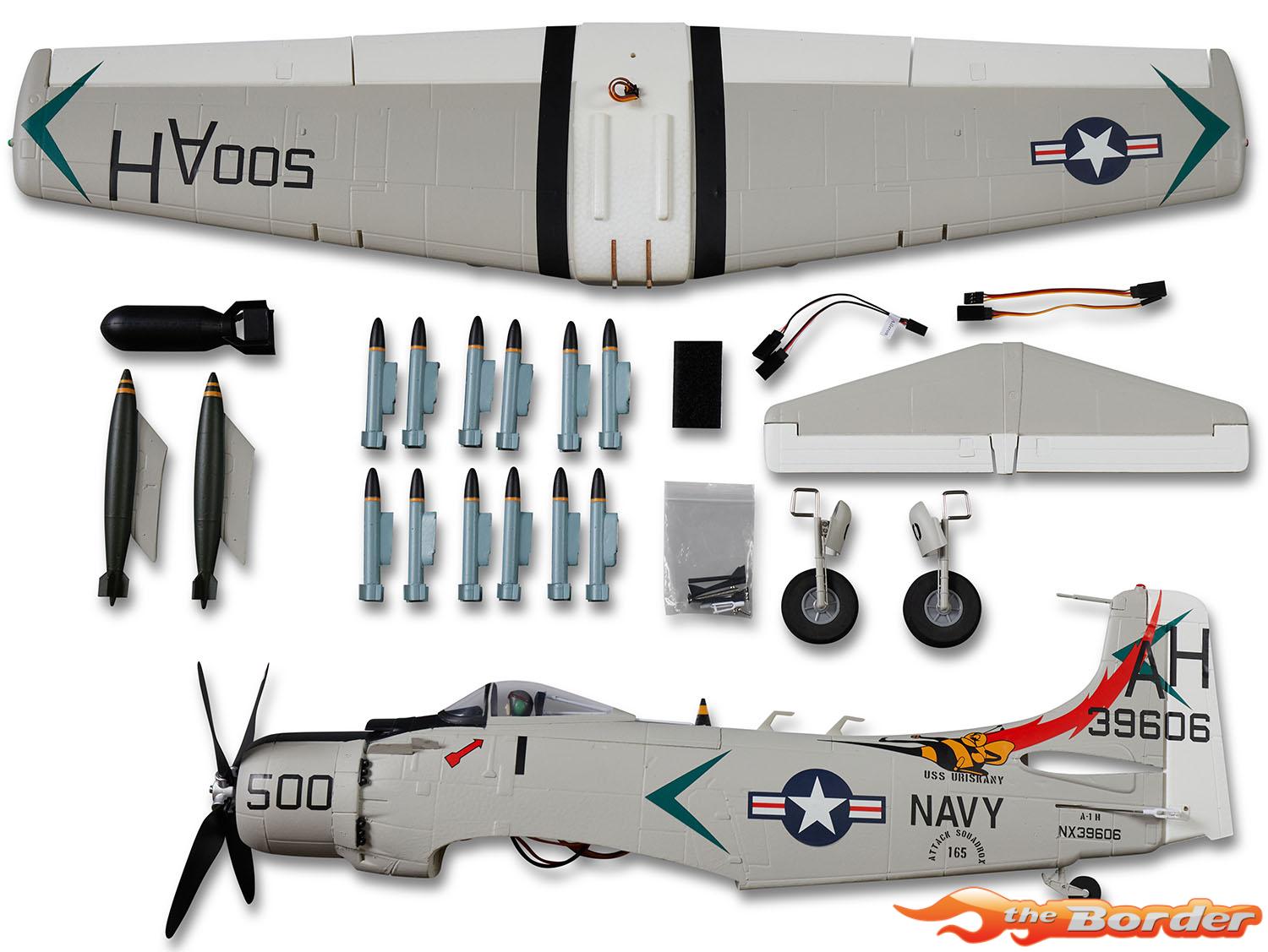 Derbee A1 Skyraider Warbird PNP kit - Grey 800mm - Afbeelding 4