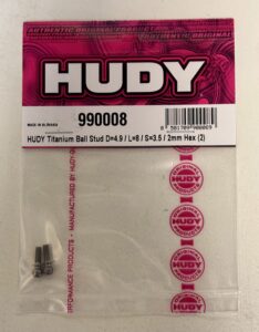 HUDY Titan Ball Stud D=4.9 L=8 S=3.5 2mm Hex (2) 990008