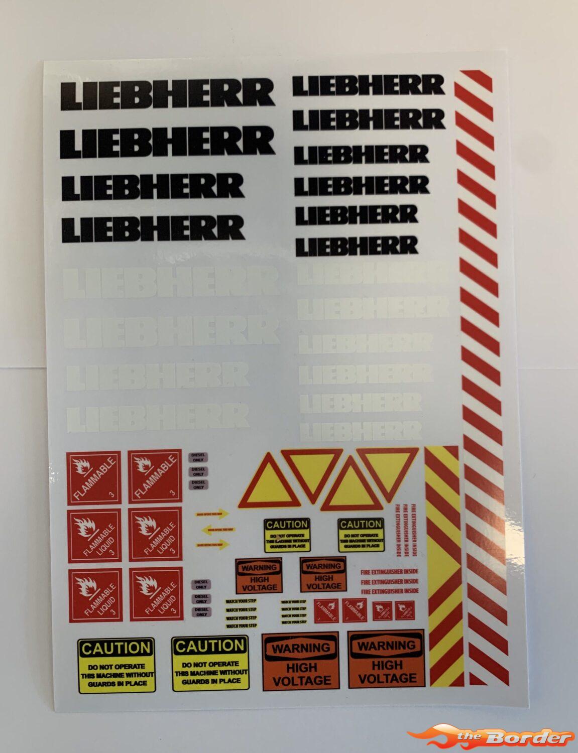 Liebherr Decal Sheet 1/16 - 1/12 Trucks BRPD1606 - Afbeelding 3