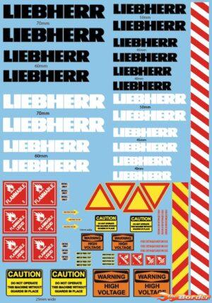 Liebherr Decal Sheet 1/16 - 1/12 Trucks BRPD1606
