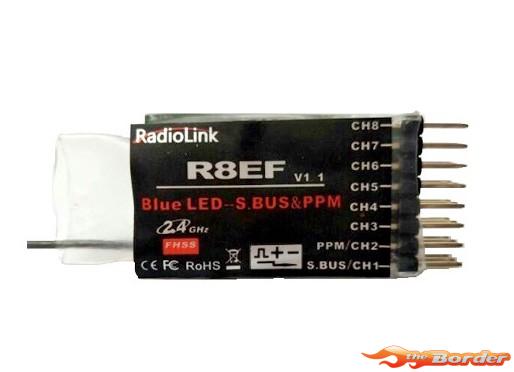 RadioLink R8EF 2.4Ghz 8Ch Receiver for T8FB