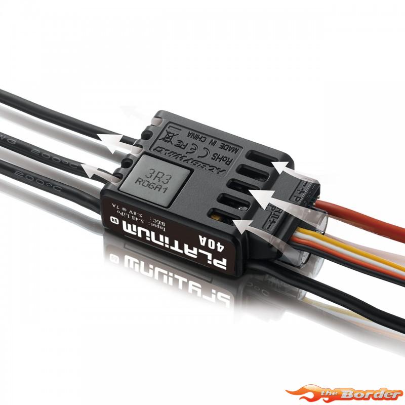 Hobbywing Platinum Pro 40A ESC V4 3-4S 7A BEC 30215001 - Afbeelding 4