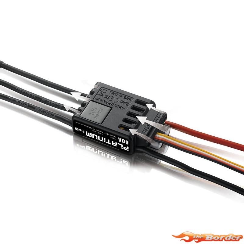 Hobbywing Platinum Pro 60A ESC V4 2-6S 7A BEC 30215100 - Afbeelding 4