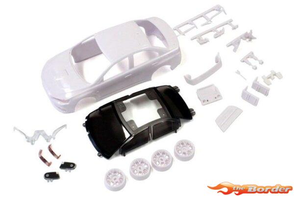 Kyosho Mini-Z Body Set Mitsubishi Lancer Evo-X Mini-Z + 4WD Rims Set (White) MZN184