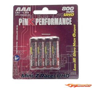 Pink Performance Batteries R3-AAA Ni-Mh 800mAh (4) UHO