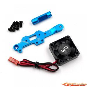 Yeah Racing Aluminium Brace w/Fan for Tamiya MB-01 & BT-01 TAMB-015BU