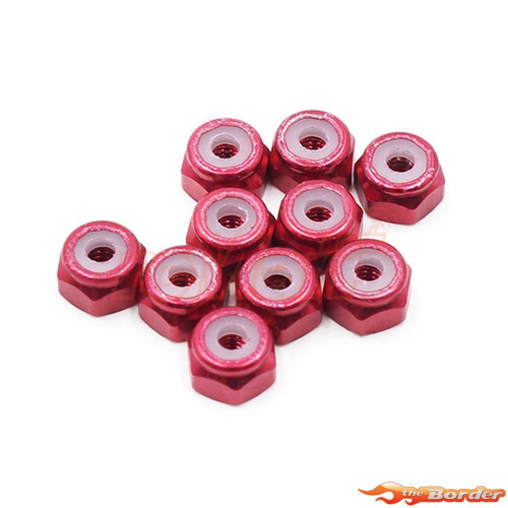 Yeah Racing Aluminium Lock Nuts M2 (10pcs.) 2mm Red YA-0565RD