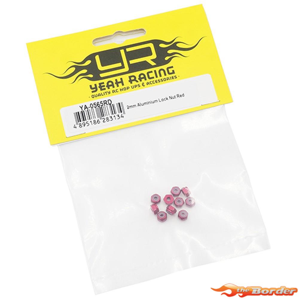 Yeah Racing Aluminium Lock Nuts M2 (10pcs.) 2mm Red YA-0565RD - Afbeelding 3