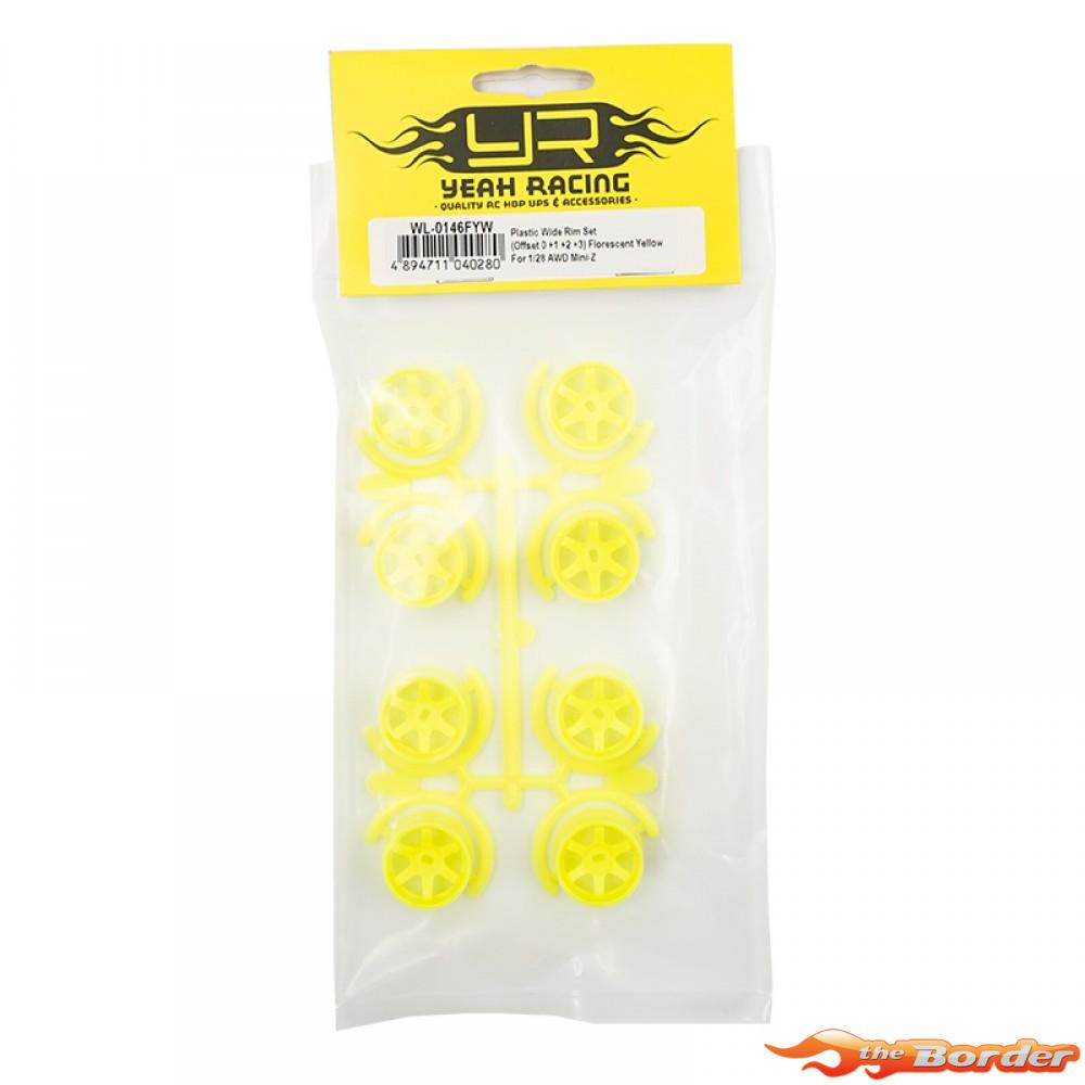 Yeah Racing Front Rim 11mm Set For 1/28 AWD Mini-Z (Offset 0+1+2+3) WL-0146FYW - Afbeelding 4