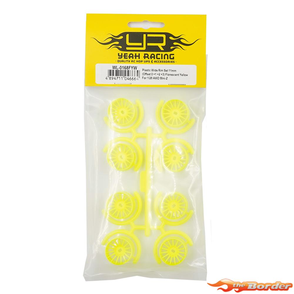 Yeah Racing Front Rim 11mm Set For 1/28 AWD Mini-Z (Offset 0+1+2+3) WL-0168FYW - Afbeelding 3