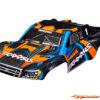 Traxxas Body Slash 4X4 orange and blue Clipless (painted decals applied) 6844-ORNG - Afbeelding 2