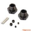 Kyosho Wheel Hub Inferno MP9-MP10 Gun Metal (2) IFW625 - Afbeelding 3