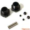 Kyosho Wheel Hub Inferno MP9-MP10 Gun Metal (2) Narrow IFW625N - Afbeelding 3