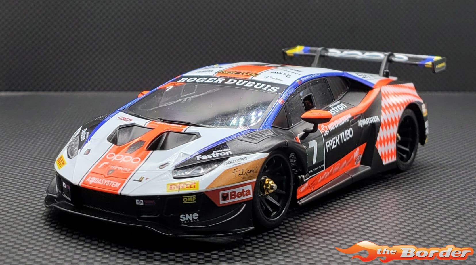 GL Racing Mini-Z Body Lamborghini GT3 White Orange No.7 98mm
