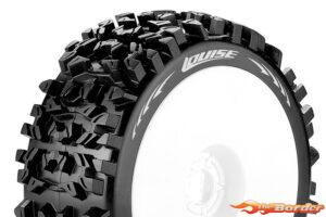 LouiseRC B-Pioneer 1/8 Tyres White Wheels Soft (2) LR-T3130SW