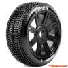 LouiseRC B-Viper 1/8 Tyres Black Spoke Wheels Soft (2) LR-T3194SB - Afbeelding 2
