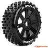 LouiseRC B-Rock 1/8 Tyres Black Spoke Wheels Soft (2) LR-T3270SB - Afbeelding 2