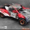 BittyDesign FALCON-X 1/7 Pre-Painted Red body for Traxxas UDR Pre-cut - Afbeelding 4