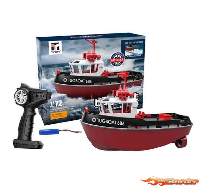 Heng Long 1/72 Tugboat 686 2.4ghz 230mm RTR Groen - Afbeelding 4