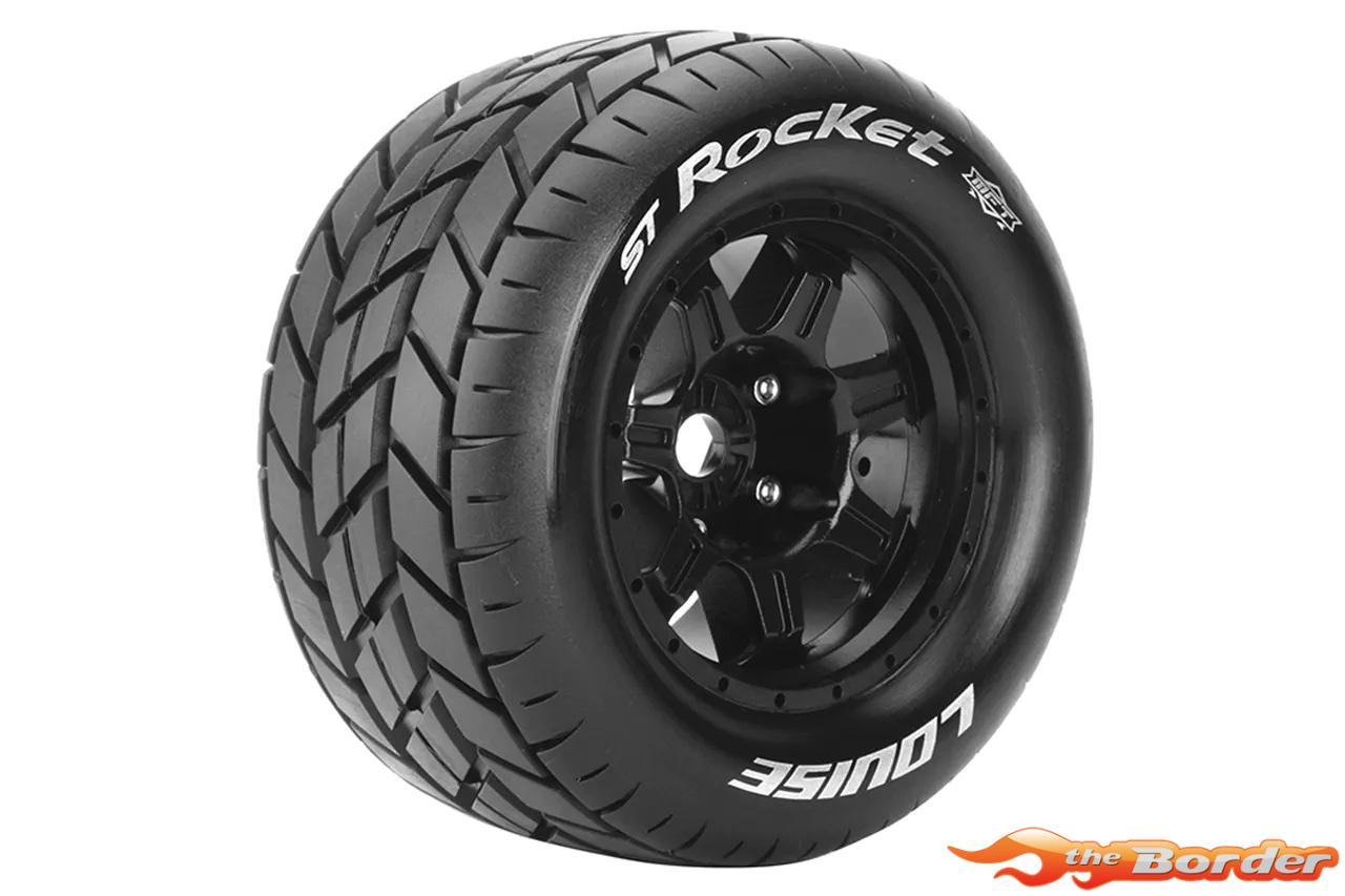 LouiseRC MFT ST-Rocket Tyres for 1/8 Stadium Truck 3.8" 17mm Hex 0 Offset (2) LR-T3324B - Afbeelding 3